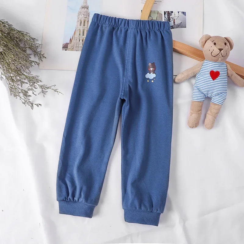 Cotton Kids Pants 1-5 Years Baby Boys Leisure Sport Pants Little Girls Trousers Children Toddler Sweatpants Casual Pants