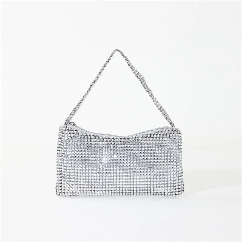 Rhinestone Evening Bag For Women Bling Purse Sparkly Diamond Shoulder Bag For Women Party Club Wedding Prom Clutch Purses