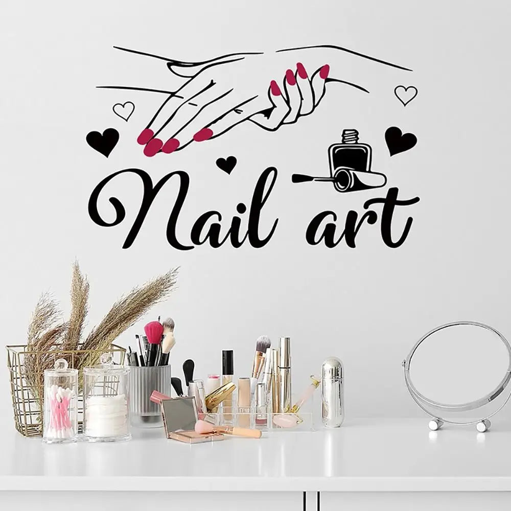 Wall Decal Beauty Salon Manicure Nail Salon Wall Art Sticker Home Decor Stickers