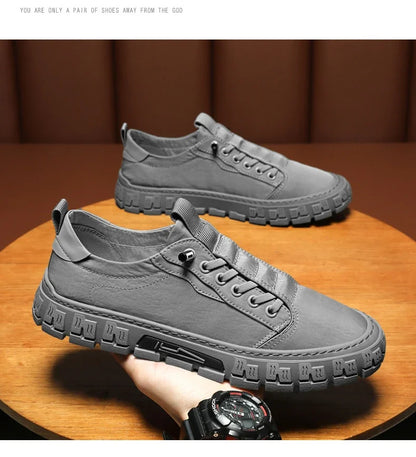 2024 New Men Canvas Shoes Brand Breathable Men Casual Shoes Fashion Comfortable Sneakers Platform Slip on Vulcanized Shoes Male