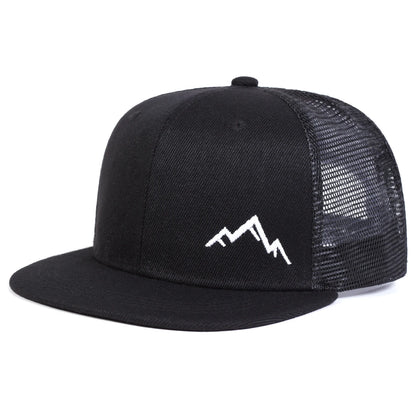 Unisex Mountain Embroidery Hip-hop Net Hats Spring Summer Outdoor Adjustable Casual Baseball Caps Sunscreen Hat