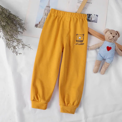 Cotton Kids Pants 1-5 Years Baby Boys Leisure Sport Pants Little Girls Trousers Children Toddler Sweatpants Casual Pants