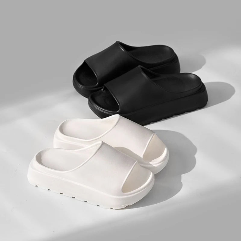 Thick Bottom Platform Cloud Slippers Women Eva Indoor Home Slides Woman 2024 Summer Lightweight Non Slip Beach Sandals Flip Flop