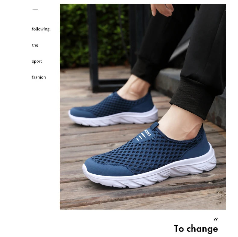 YRZL Man Sneakers 2024 Hot Sale Breathable Mesh Flats Comfortable Soft Sole Running Shoe High Quality Casaul Sport Shoes for Men