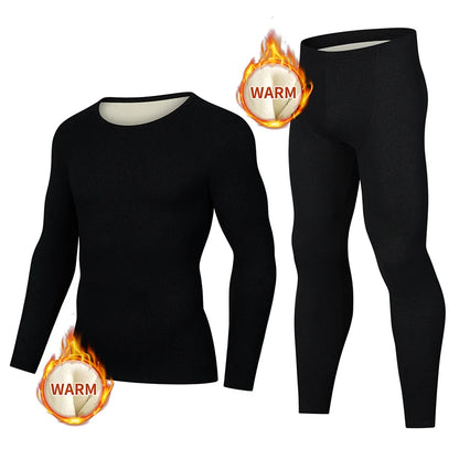 Man Winter Thermal Underwear Set Face Sanding Double Warmth Slim Body and High Elasticity Comfortable and Breathable