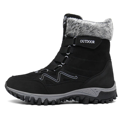 Winter Boots Men 2023 New Warm Plush Snow Boots Unisex Women Outdoor Work High Top Hiking Shoes Non-slip Mid-Calf Boots