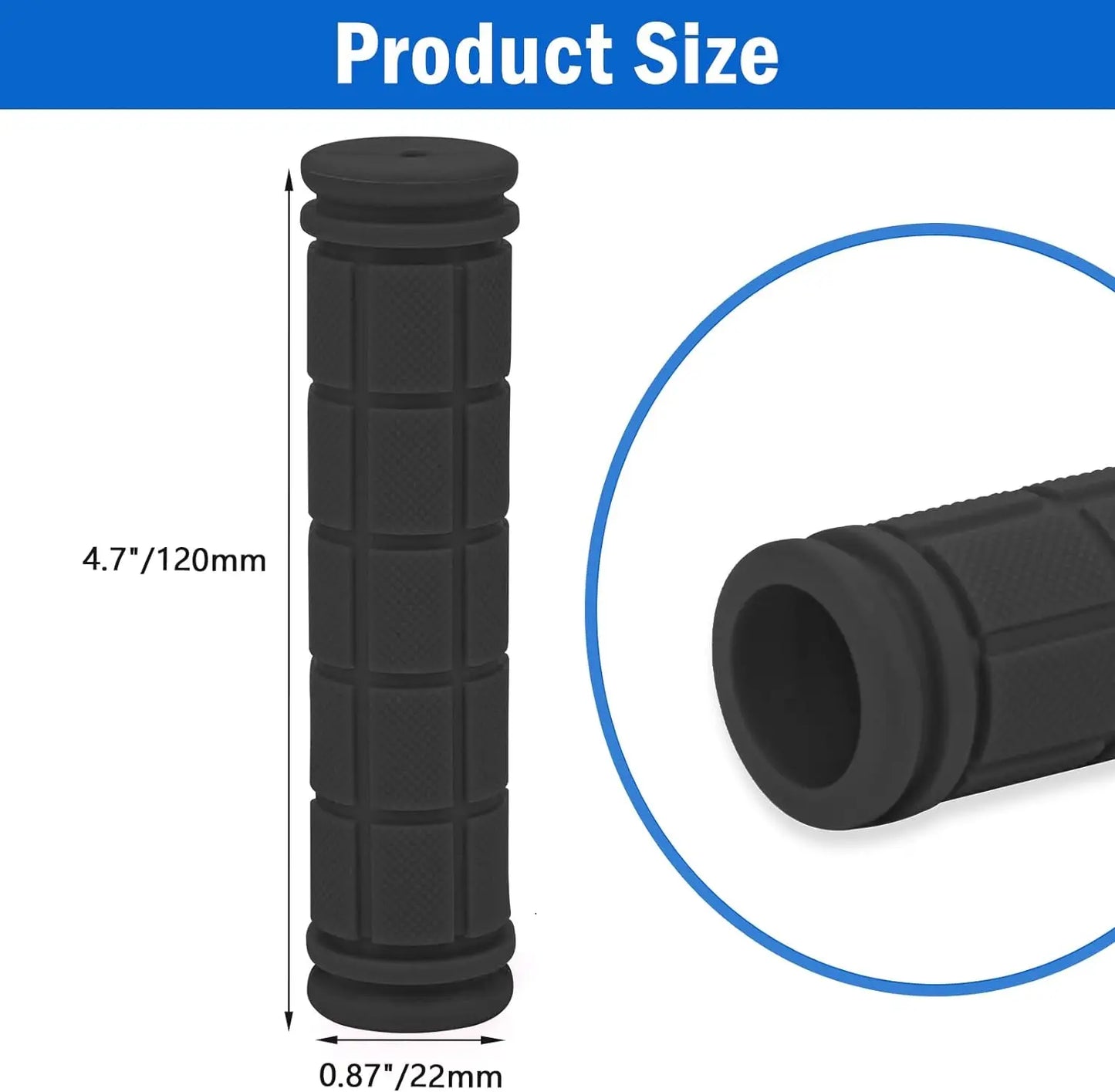 Bike Handlebar Grips, Bicycle Grips for Kids Girls Boys, Non-Slip Rubber Mushroom Grips for Scooter Cruiser Seadoo Tricycle Whee