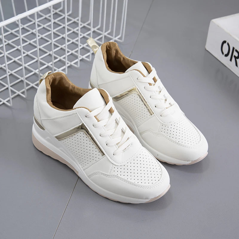 Shoes Woman 2024 Trend Summer Wedge Platform Casual Shoes Women Lace Up Sports Shoes Woman Non Slip Breathable Sneaker