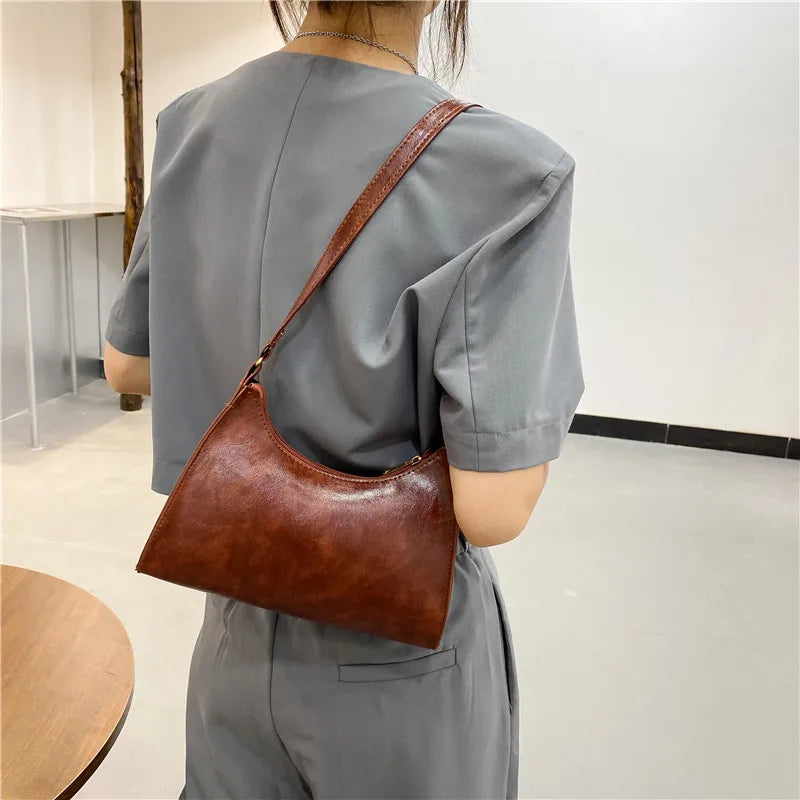 Fashion Exquisite Shopping Bag Retro Casual Women's Totes Shoulder Bags Female Leather Solid Color Chain Handbags for Women 2021