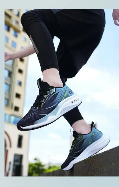 Men Casual Sport Shoes Breathable Lightweight Sneakers Outdoor Mesh Black Running Shoes Athletic Jogging Tenis Walking Shoes