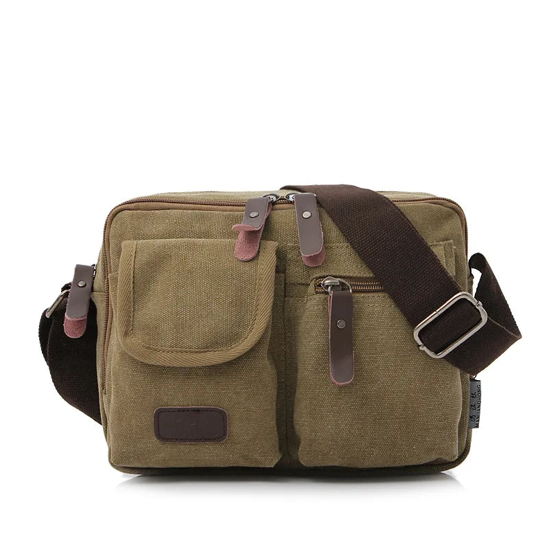 2024 New Canvas Bag Men's Shoulder Bags Retro Casual Messenger bag Outdoor travel men bag bolsos de hombre crossbody bags sac 가방