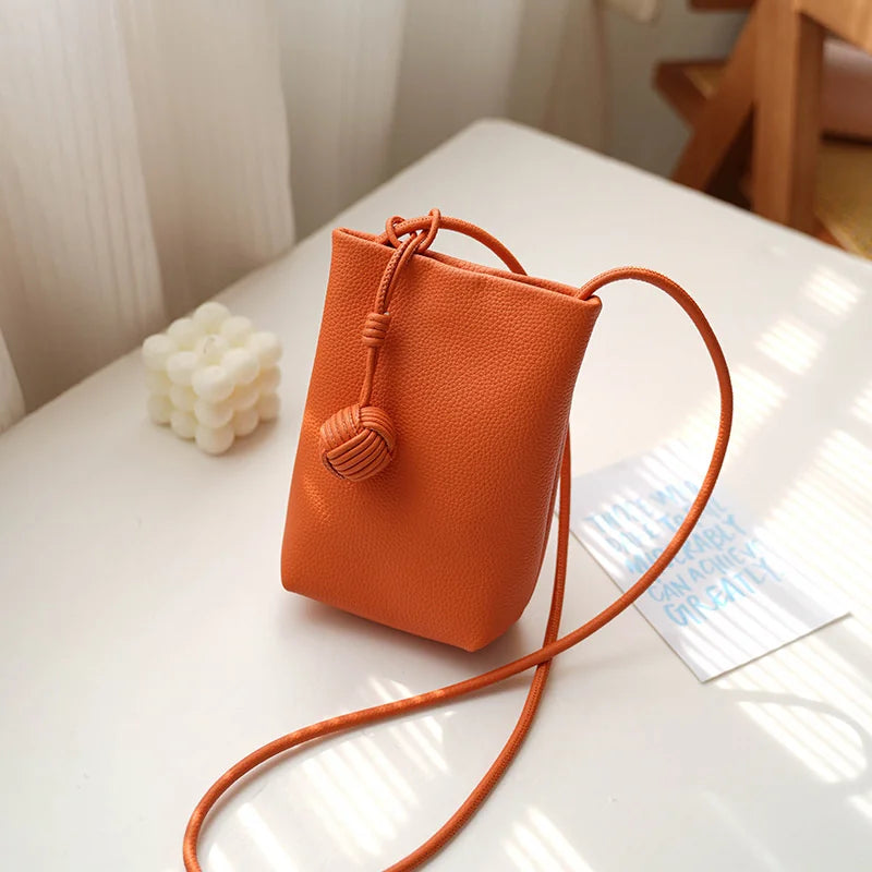 Custom Letters Fashion Women Phone Bag PU Leather Touch Screen Cell Phone Purse Small Crossbody Bag Soft Mini Cute Messenger Bag