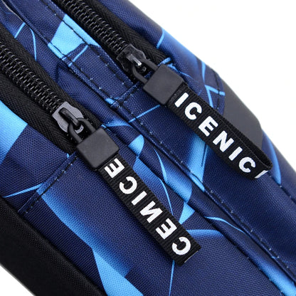 Men's Chest Bags Geometric Print Oxford Cloth Casual Crossbody Bag Sports Travel Outdoor Chest Shoulder Bags