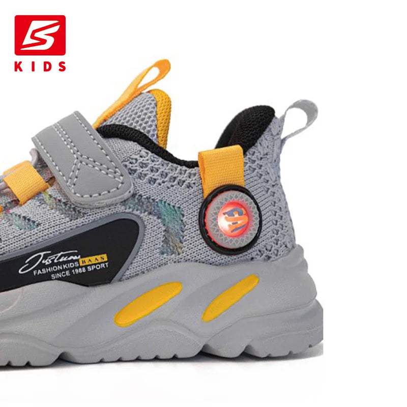 Baasploa Children's Sneakers Boys Girls Led Light Luminous Shoes Mesh Breathable Child Sports Shoe Kids Casual Walking Sneaker