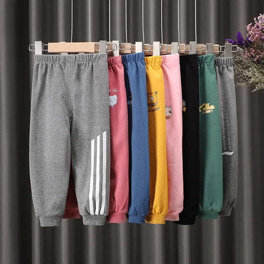 Cotton Kids Pants 1-5 Years Baby Boys Leisure Sport Pants Little Girls Trousers Children Toddler Sweatpants Casual Pants