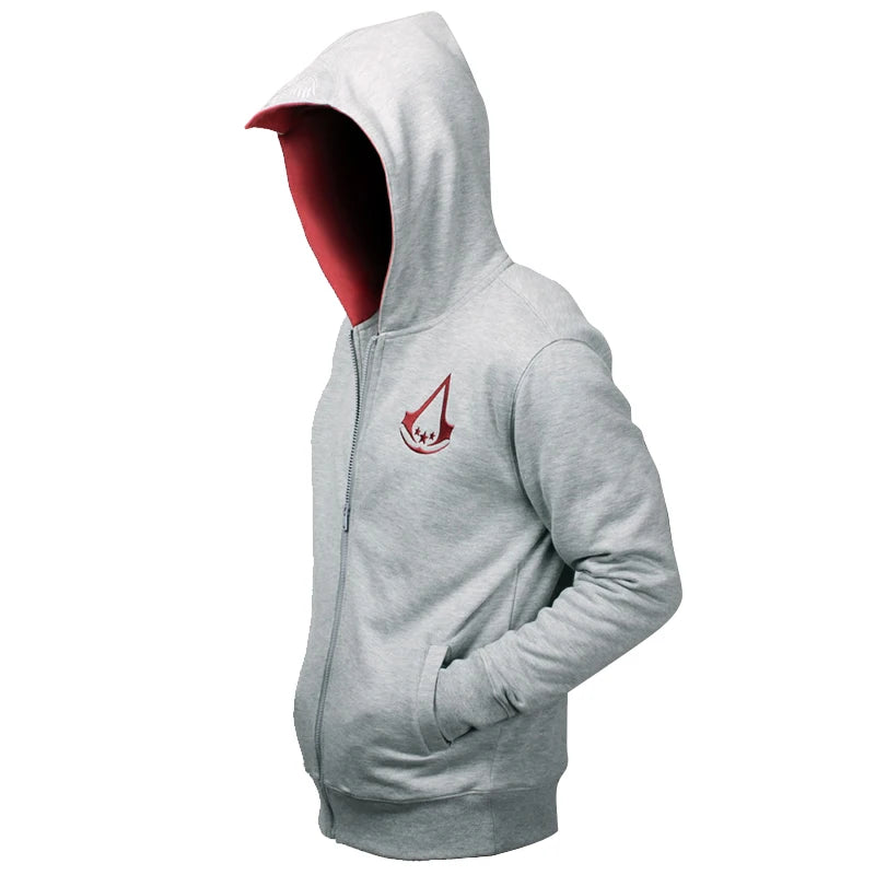 Assassin Connor Hoodies Zipper Streetwear Fashion Embroidery Assassin Hoody Sweatshirt Coats Tracksuit Jacket