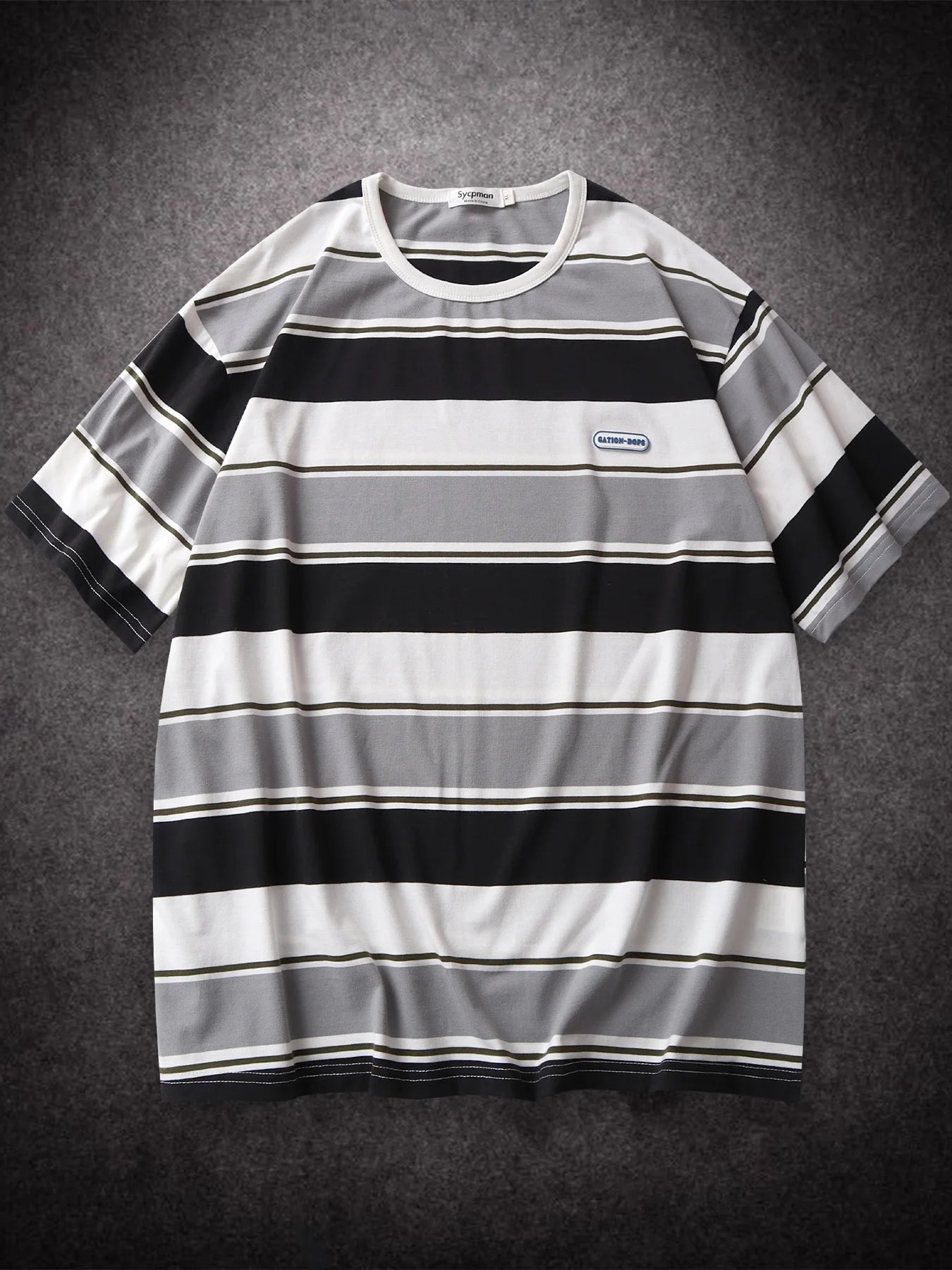 Main Striped Couples T-shirts For Men And Women In The Summer Of 2022 New Loose Contrast Color Short Sleeve Best Seller