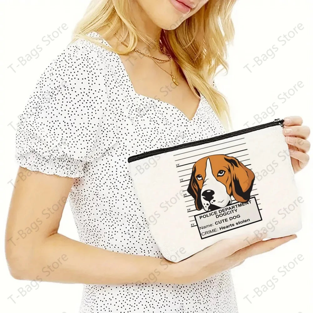 2pcs/set Beagle Bagel Dog Cute Print Tote Bag, Large Capacity Shoulder Bag, Women's Casual Handbag for Work School Shopping