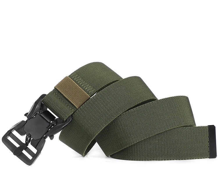 Tactical Belt Magnetic Buckle Quick Release Elastic Belt Casual Nylon Tooling Training Belt Men's Trousers Belt