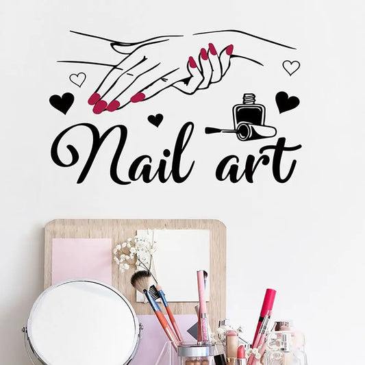 Wall Decal Beauty Salon Manicure Nail Salon Wall Art Sticker Home Decor Stickers