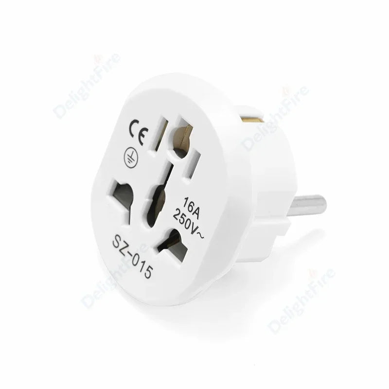 Universal Plug Adapter FR AU UK US To EU Travel Power Adapter  American To European Euro Converter Adapter Wall Electric Socket