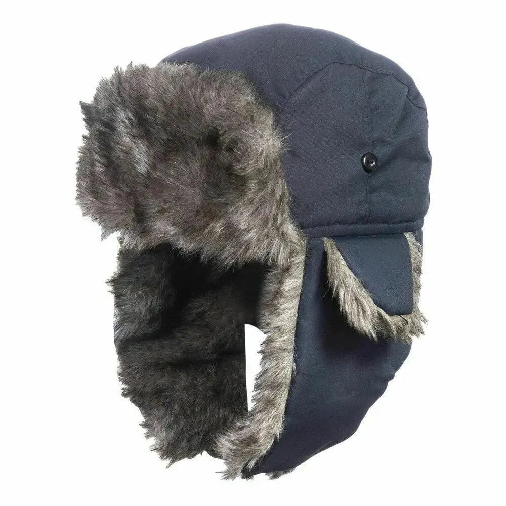 Men's Winter Trapper Aviator Trooper Earflap Warm Russian Waterproof Ski Hat Bomber Cap Russian Warm Ear Protectors Hats