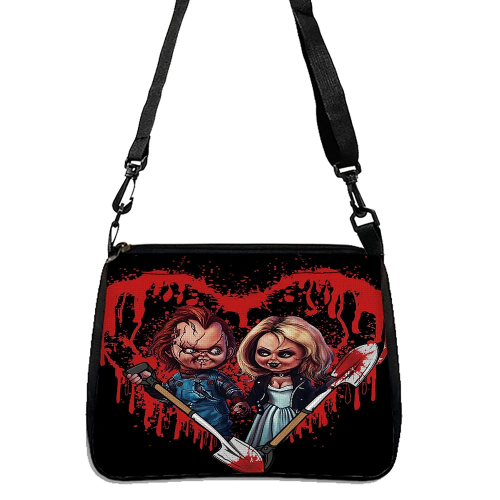 Child's Play Chucky Print Bag, Lightweight Shoulder Bag, Multifunctional Handbag For Shopping 5.23