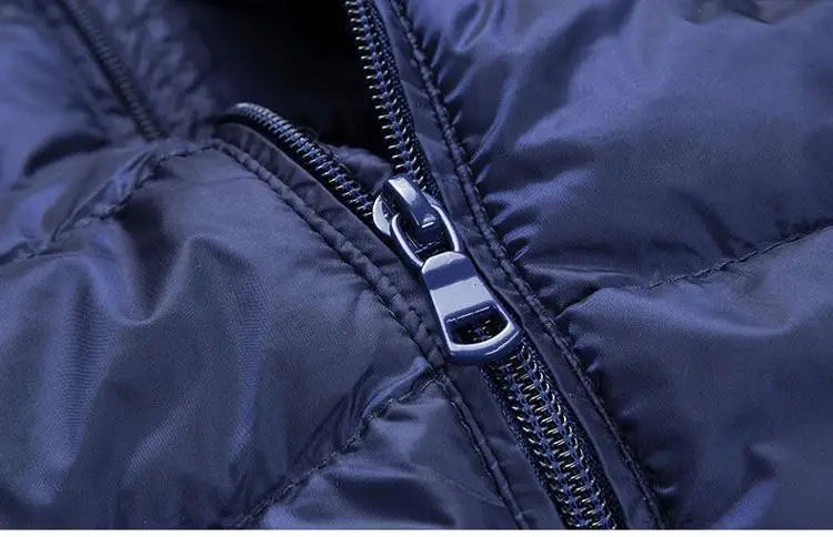 UETEEY Autumn Winter Down Jacket Men Ultra Light Windproof Waterproof Anti Fouling Anti-Oil White Duck Portable Hooded Coat Male