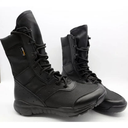 Light Men Combat Ankle Boots Waterproof Lace Up Tactical Boot Fashion Mesh Motorcycle Boots Men's Work Shoes 47 48