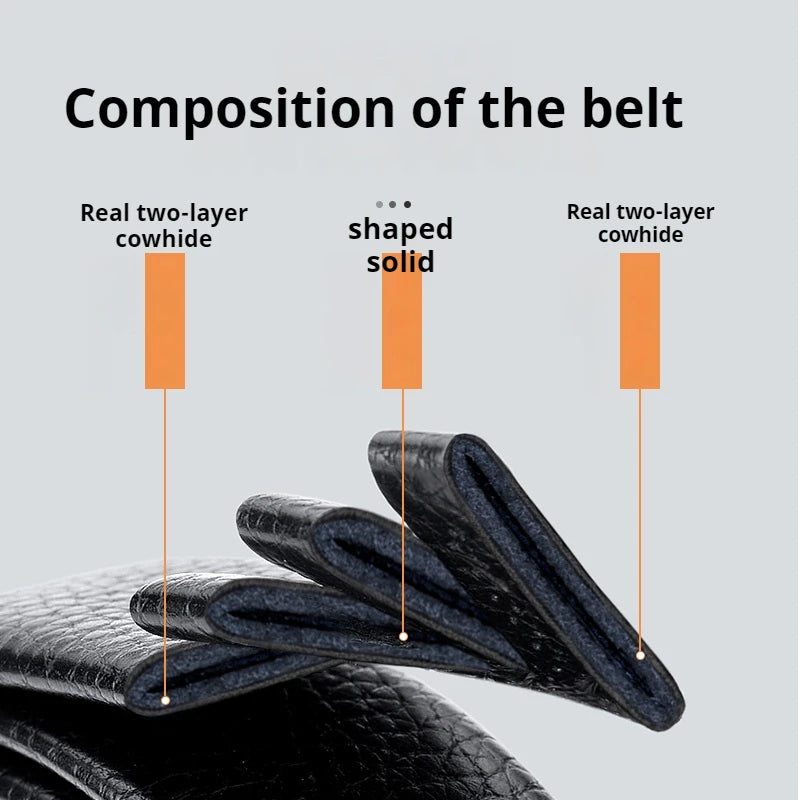 Men Genuine Leather Belt Business Belt for men Automatic Adjustable Belts Fashion Designer Style