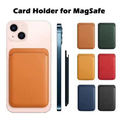 Magnetic Leather Wallet Card Holder Macsafe Phone Stand for Magsafe IPhone 15 14 13 Pro Max Mac Safe Support Telephone Bracket