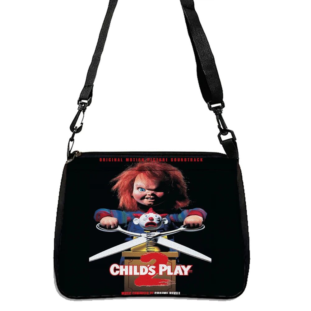 Child's Play Chucky Print Bag, Lightweight Shoulder Bag, Multifunctional Handbag For Shopping 5.23