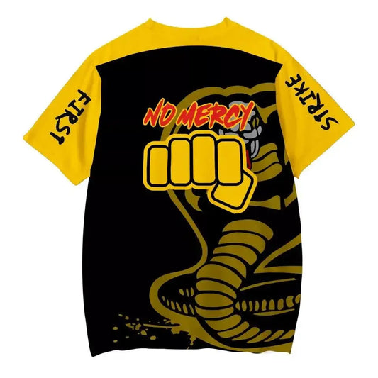 2024 Summer New 3D Digital Printed Adult Cobra Kai Digital Printed T-shirt Casual Short Sleeve T-shirt Summer Top