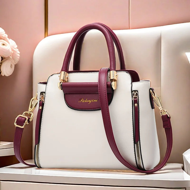 Women's bag 2025 new fashion women's bags hit color hand-held  bag Europeand the United States all-match shoulder messenger bag