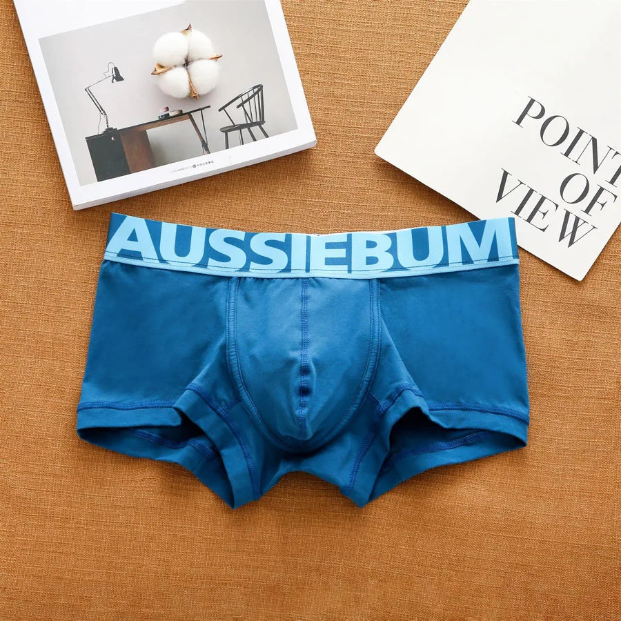 Men's Boxers Shorts Cotton Aussiebum Underwear Low Waist Underpants Man Sexy Men's Panties Gay Ropa Interior Sexi Para Hombre