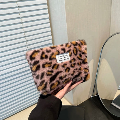 Leopard Print Retro Makeup Bag Large Capacity Cosmetic Bag Fashion Portable Storage Ba Travel Toiletry Bag