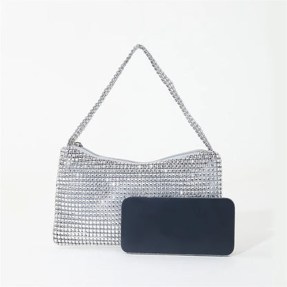 Rhinestone Evening Bag For Women Bling Purse Sparkly Diamond Shoulder Bag For Women Party Club Wedding Prom Clutch Purses