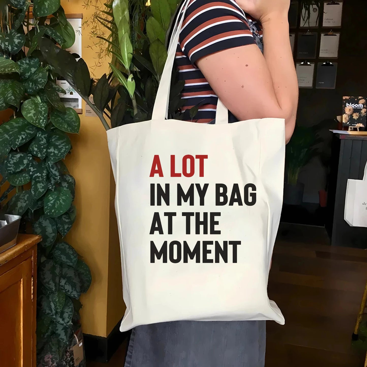 A Lot In My Bag At The Moment Taylor tote bag Women's portable tote bag Eras Tour Inspired Tote Bag Red Album Canvas Tote Bag