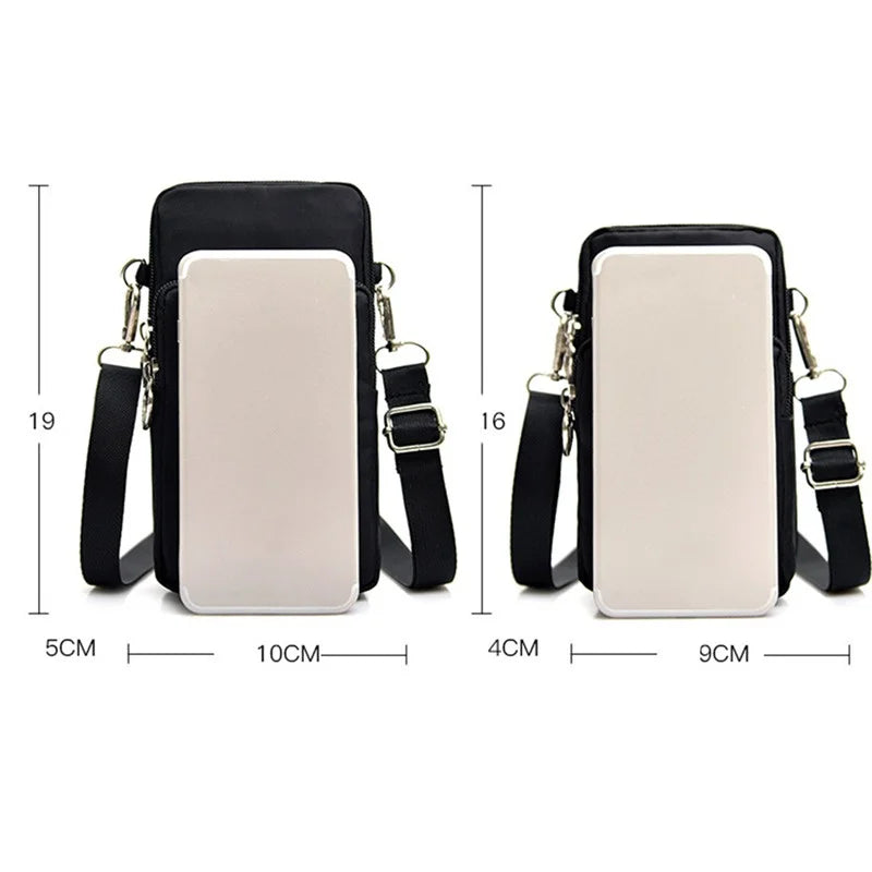 Small Shoulder Bags Nylon Women Mobile Phone Bags Mini Female Messenger Purse Lady Wallet New 2024 Female CrossBody Bag