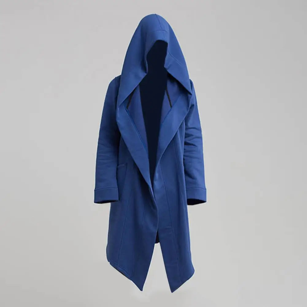 Leisure  Cool Hooded Men Trench Coat Extra Long Jacket Oversize   for Autumn