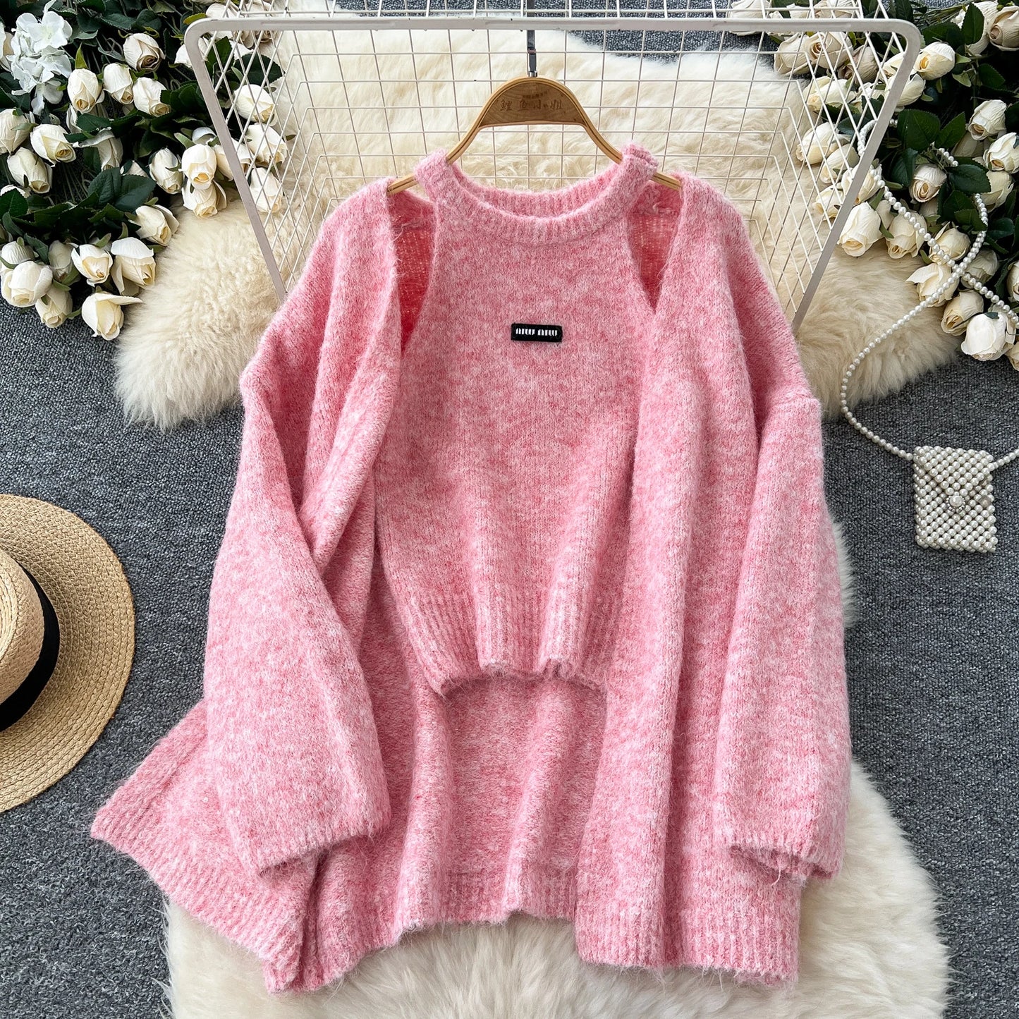 SINGREINY Fashion Solid Cashmere Sweater Long Sleeves Loose Warm Cardigan+Sleeveless Knitting Tank Top Winter Gentle Casual Tops