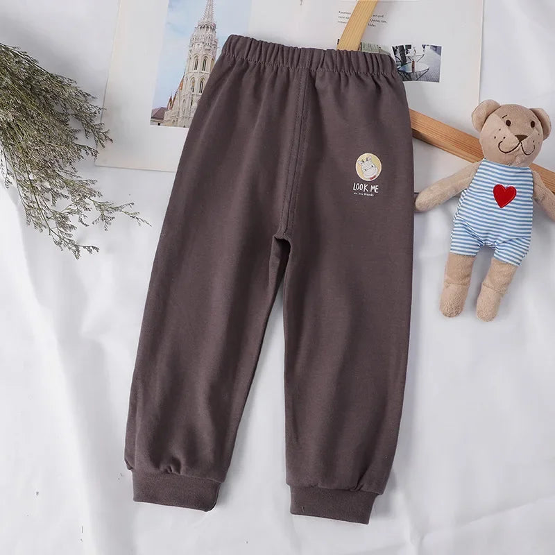 Cotton Kids Pants 1-5 Years Baby Boys Leisure Sport Pants Little Girls Trousers Children Toddler Sweatpants Casual Pants