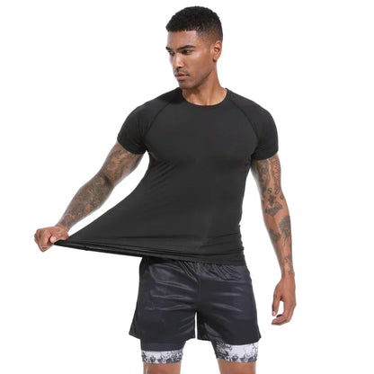 2024 Summer Men Sun-protective Clothing Anime T-shirt Fitness Quick-drying Running Fitness T-shirt Sports Tight Rashgard S-3XL