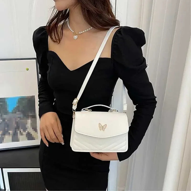 PU Versatile and Fashionable Portable Small Square Bag Single Shoulder Crossbody Bag Luxury Designer Handbag Bolsas De Mujer