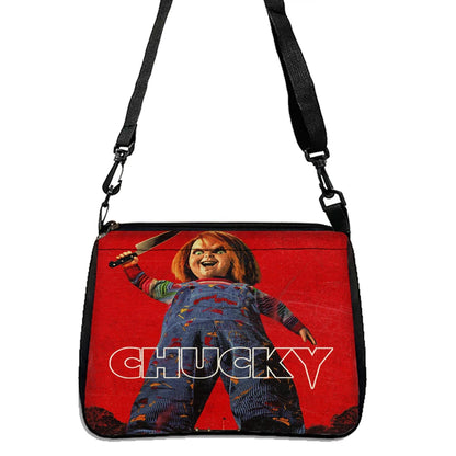 Child's Play Chucky Print Bag, Lightweight Shoulder Bag, Multifunctional Handbag For Shopping 5.23