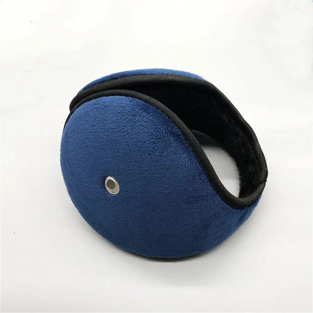 Mens Ear Muffs Winter Ear Warmers Fleece Unisex Plush Earmuffs Behind Band Head W/Loudspeaker Hole