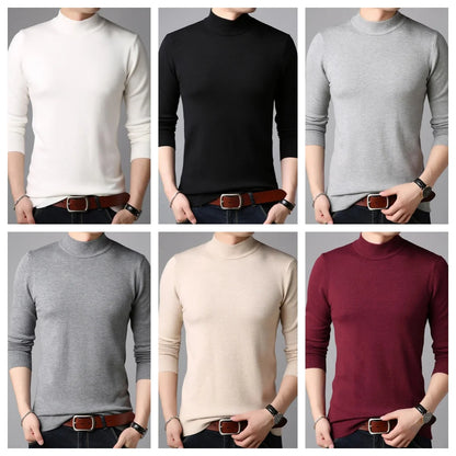 Liseaven Men Cashmere Sweaters Full Sleeve Pull Homme Solid Color Pullover Sweater Men's Tops