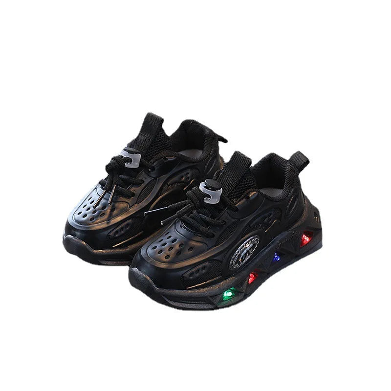 Children Glowing Sneakers Boys Led Lighted Casual Shoes 2023 Spring Autumn Candy Color Breathable Kids Shoes Girls Sports Shoes