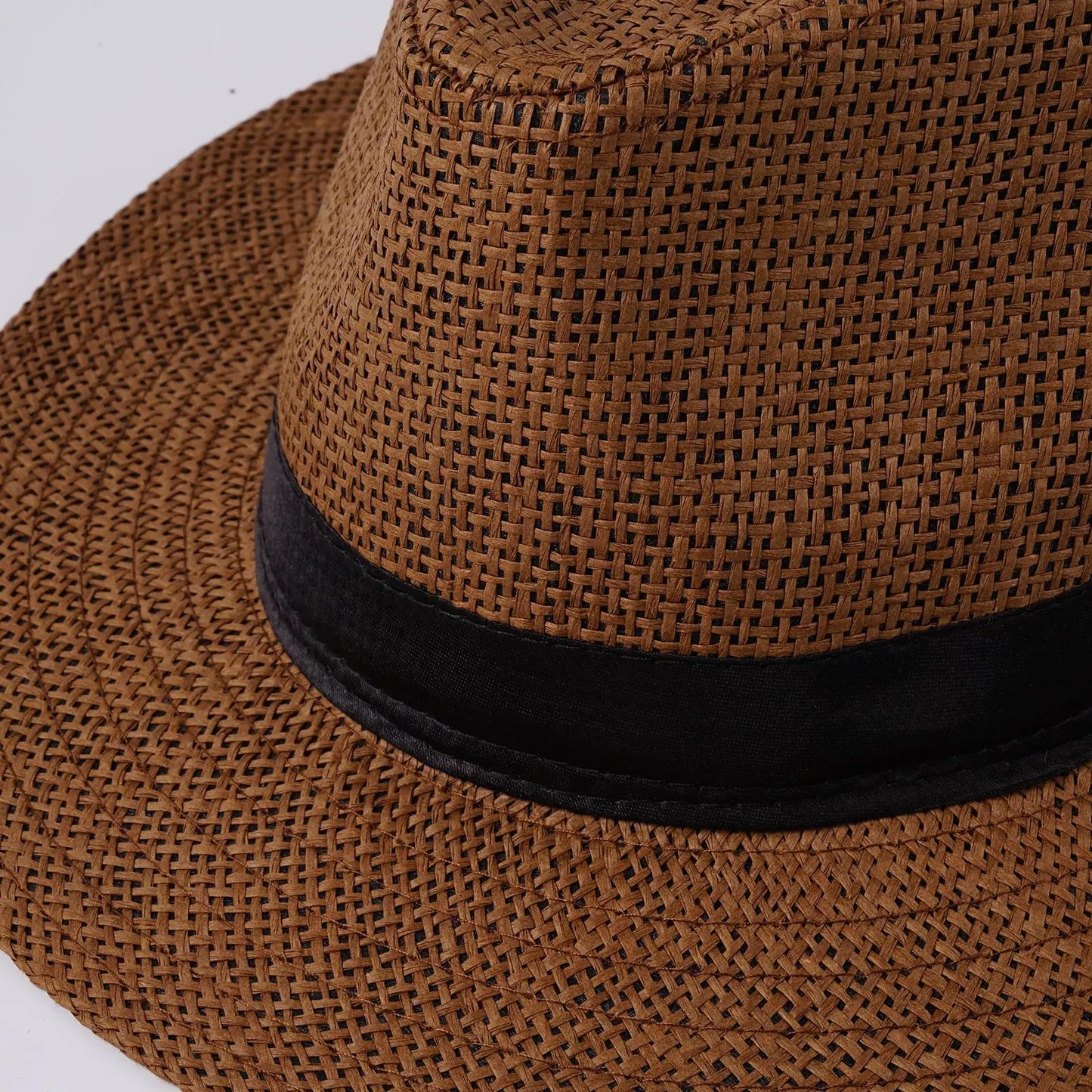 New Natural Panama Straw Hat Unisex Women Men Fashion Summer Casual Trendy Beach Sun Jazz Hat Wide Brim UV Protection Cap