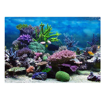 5 Size 3d Aquarium Background Poster PVC Adhesive Sticker Fish Tank Underwater World Paper Landscape Wallpaper Decoration